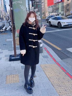 「Dr. Martens（ドクターマーチン）のアイテム（シューズ、ブラック系）」を使った、xyoukaさん（レディース・160cm）の秋コーディネート
