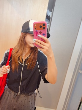 「Heather（ヘザー）のアイテム（ブルゾン、ブラック系）」を使った、xyoukaさん（レディース・160cm）の秋コーディネート