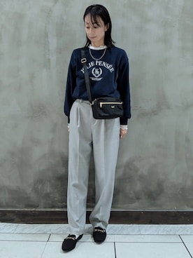 「Lee（リー）のアイテム（バッグ）」を使った、shioさん（レディース・158cm）の冬コーディネート