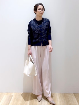 「OPAQUE.CLIP（オペークドットクリップ）のアイテム（パンツ）」を使った、えりさん（レディース・156cm）の春コーディネート