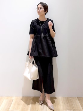 「HusHusH（ハッシュアッシュ）のアイテム」を使った、えりさん（レディース・156cm）の春コーディネート