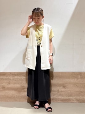 「DRESKIP（ドレスキップ）のアイテム」を使った、るねさん（レディース・148cm）の夏コーディネート