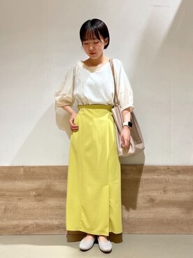 「アイテム（その他シューズ、グレー系）」を使った、るねさん（レディース・148cm）の春コーディネート