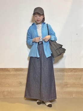 「INDIVI（インディヴィ）のアイテム」を使った、るねさん（レディース・148cm）の春コーディネート
