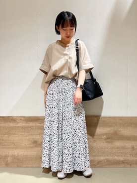 「アイテム（その他シューズ、グレー系）」を使った、るねさん（レディース・148cm）の春コーディネート