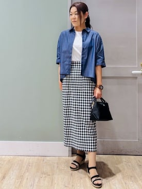 「Lee（リー）のアイテム（バッグ）」を使った、Komi☆さん（レディース・159cm）の春コーディネート