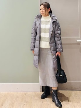 「Lee（リー）のアイテム（ショルダーバッグ）」を使った、Komi☆さん（レディース・159cm）の冬コーディネート