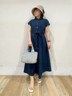 「grove（グローブ）のアイテム（ハット）」を使った、miさん（レディース・151cm）の春コーディネート