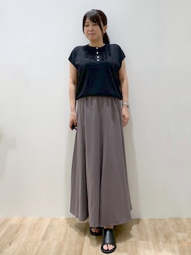 「OPAQUE.CLIP（オペークドットクリップ）のアイテム（サンダル）」を使った、hiroさん（レディース・162cm）の秋コーディネート