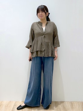 「OPAQUE.CLIP（オペークドットクリップ）のアイテム」を使った、hiroさん（レディース・162cm）の夏コーディネート