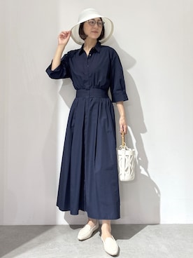 「INDIVI（インディヴィ）のアイテム」を使った、NAKAさん（レディース・161cm）の春コーディネート