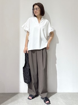 「OPAQUE.CLIP（オペークドットクリップ）のアイテム」を使った、NAKAさん（レディース・161cm）の夏コーディネート