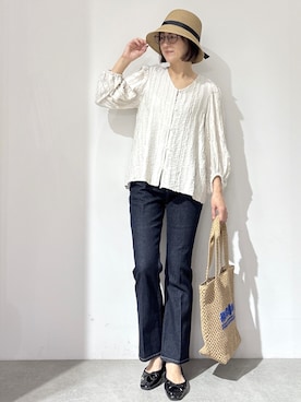 「SOUP（スープ）のアイテム（トップス）」を使った、NAKAさん（レディース・161cm）の春コーディネート