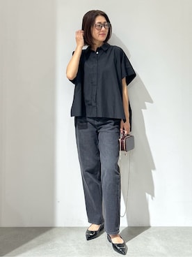 「アイテム（ポーチ、ブラウン系）」を使った、NAKAさん（レディース・161cm）の秋コーディネート