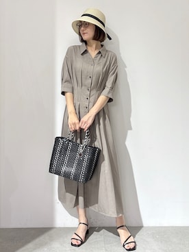 「OPAQUE.CLIP（オペークドットクリップ）のアイテム（バッグ）」を使った、NAKAさん（レディース・161cm）の春コーディネート