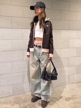 「adidas（アディダス）のアイテム（帽子）」を使った、YYさん（レディース・157cm）の春コーディネート