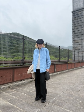 「KANGOL（カンゴール）のアイテム」を使った、itokeisuke1103さん（メンズ・171cm）の夏コーディネート
