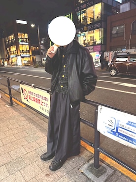 「アイテム（ノーカラージャケット）」を使った、CANCANさん（メンズ・172cm）の秋コーディネート