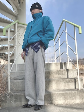 「アイテム（スウェット）」を使った、理系ぼっちさん（メンズ・164cm）の冬コーディネート