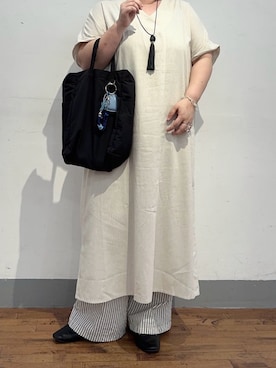 「アイテム（チャーム）」を使った、こばさん（レディース・169cm）の夏コーディネート