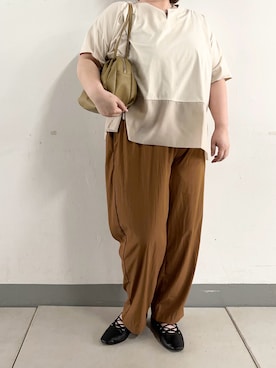 「ear PAPILLONNER（イアパピヨネ）のアイテム」を使った、こばさん（レディース・169cm）の春コーディネート