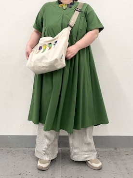 「ear PAPILLONNER（イアパピヨネ）のアイテム」を使った、こばさん（レディース・169cm）の夏コーディネート