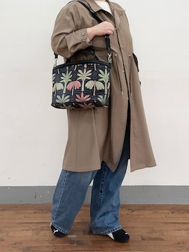 「ear PAPILLONNER（イアパピヨネ）のアイテム」を使った、こばさん（レディース・169cm）の春コーディネート