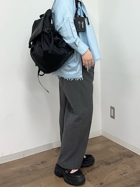 「ear PAPILLONNER（イアパピヨネ）のアイテム」を使った、こばさん（レディース・169cm）の春コーディネート