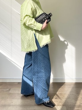 「ear PAPILLONNER（イアパピヨネ）のアイテム」を使った、こばさん（レディース・169cm）の春コーディネート