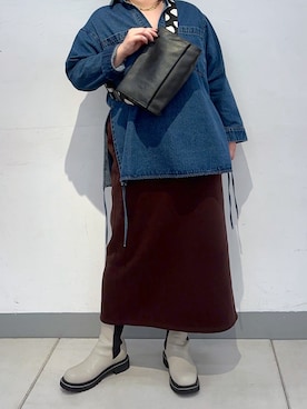 「ear PAPILLONNER（イアパピヨネ）のアイテム」を使った、こばさん（レディース・169cm）の秋コーディネート