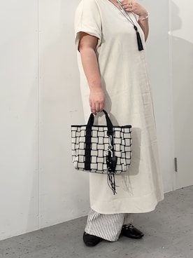 「アイテム（チャーム）」を使った、こばさん（レディース・169cm）の夏コーディネート