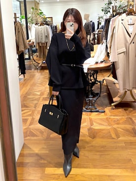 「アイテム（ネックレス）」を使った、ひごさんさん（レディース・158cm）の秋コーディネート