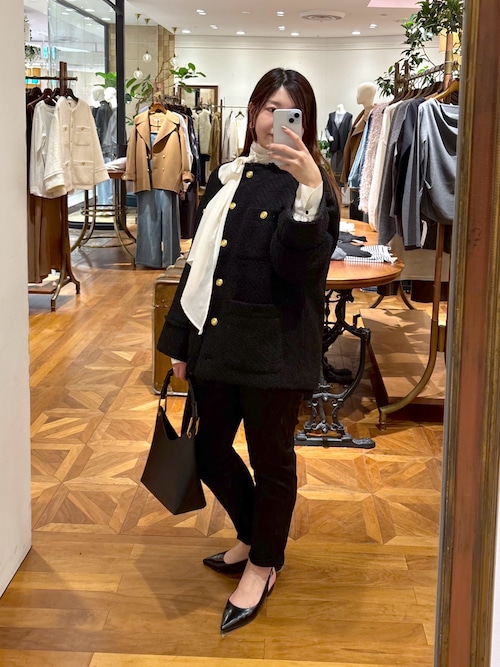 セール】ツイードジャケット（ノーカラージャケット）｜LOUNGEDRESS