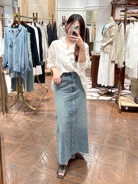 「LOUNGEDRESS（ラウンジドレス）のアイテム」を使った、ひごさんさん（レディース・158cm）の春コーディネート