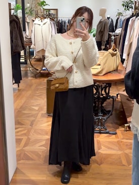 「ニット/セーター」｜「アイテム（アクセサリー）」を使った、ひごさんさん（レディース・158cm）の冬コーディネート