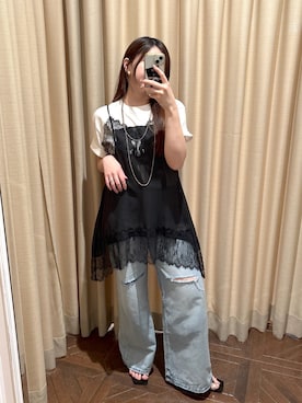 「LOUNGEDRESS（ラウンジドレス）のアイテム」を使った、ひごさんさん（レディース・158cm）の春コーディネート