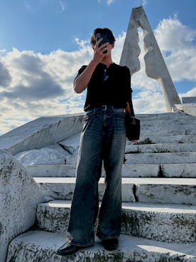 「RAGEBLUE（レイジブルー）のアイテム（スラックス）」を使った、yuukimyさん（メンズ・178cm）の冬コーディネート