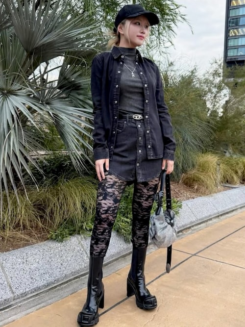 dia レディース 黒 レザー ベルト 装飾付き レディース ベルト レザー（ベルト）｜DIESEL（ディーゼル）の