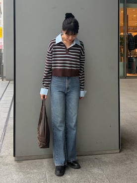 「NATURAL BEAUTY BASIC（ナチュラルビューティーベーシック）のアイテム（ショルダーバッグ）」を使った、aiknbb62さん（レディース・166cm）の秋コーディネート