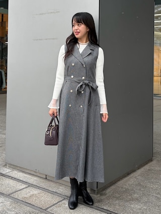 「NATURAL BEAUTY BASIC(ナチュラルビューティーベーシック)のトレンチジャンスカ(ワンピース)」を使った、aiknbb62さん(レディース・166cm)の秋コーディネート