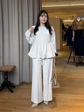 「アイテム（ボストンバッグ、ベージュ系）」を使った、raracollage24さん（レディース・150cm）の秋コーディネート