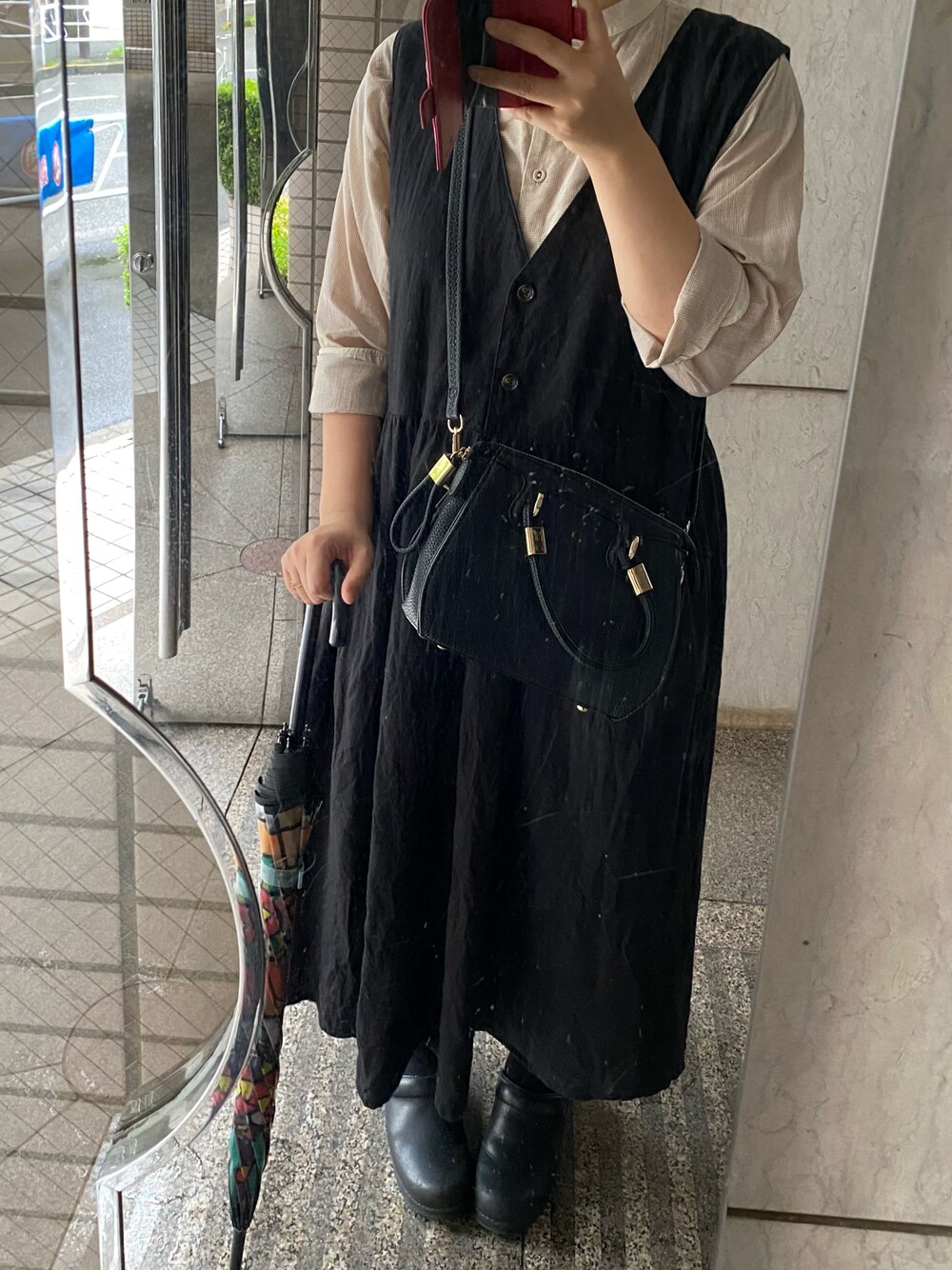 「danskoの【DANSKO】PROFESSIONAL OILED LDS（その他シューズ、ブラック系）」を使った、ゆうき。さん（レディース・159cm）の秋コーディネートの1枚目の写真