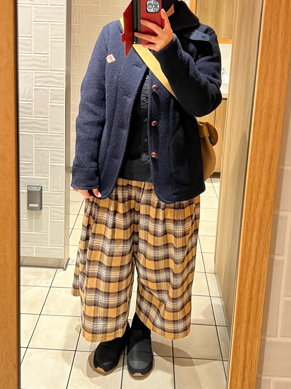 「DANTONのDanton/ダントン WOOLMOSSERJKT/ウールモッサジャケット（ブルゾン、ブルー系）」を使った、ゆうき。さん（レディース・159cm）の冬コーディネートの1枚目の写真