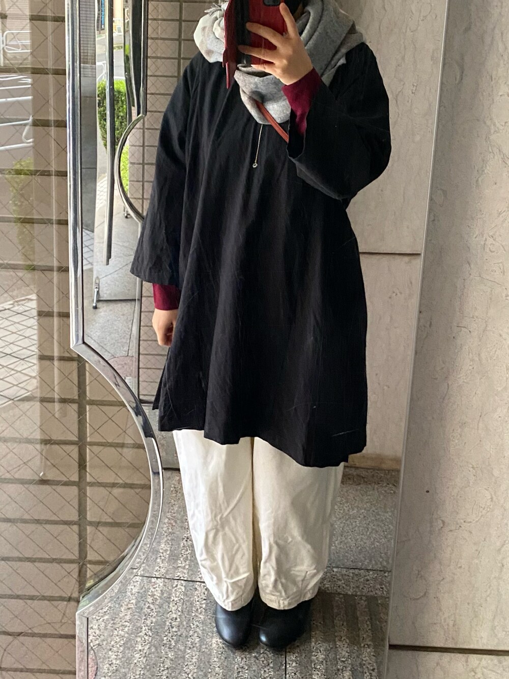 「MoonStarのMOONSTAR / 810s CAF (カフ) クロッグ シューズ ＜WOMEN＞（スニーカー、ブラック系）」を使った、ゆうき。さん（レディース・159cm）の冬コーディネートの1枚目の写真