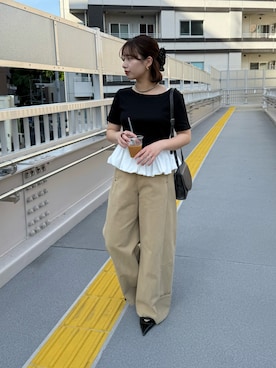 「LOSCa（ロスカ）のアイテム」を使った、ホノカさん（レディース・156cm）の夏コーディネート