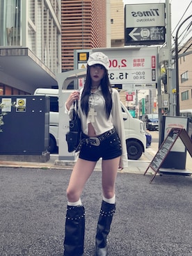 「lilful（リルフル）のアイテム」を使った、pomurrrさん（レディース・155cm）の春コーディネート