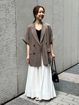 「SLOBE IENA（スローブイエナ）のアイテム」を使った、nabeさん（レディース・150cm）の夏コーディネート