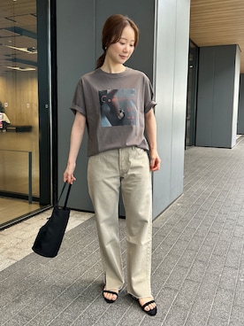 「FRUIT OF THE LOOM（フルーツオブザルーム）のアイテム」を使った、nabeさん（レディース・150cm）の春コーディネート