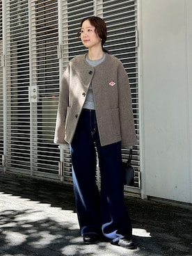 「DANTON（ダントン）のアイテム（ジャケット/アウター）」を使った、nabeさん（レディース・150cm）の秋コーディネート