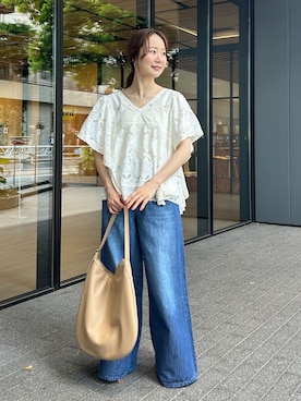 「SLOBE IENA（スローブイエナ）のアイテム」を使った、nabeさん（レディース・150cm）の夏コーディネート